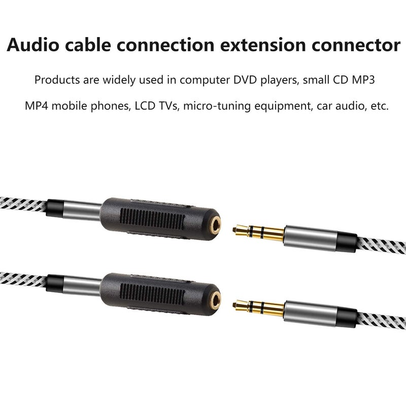 SAISN 3.5mm Stereo Jack to 3.5mm Stereo Jack Adapter Connectors Stereo Coupler Female to Female Gold Plated (Pack of 5) - Image 3